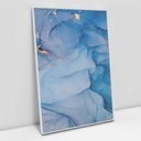 Ver imagem 1 de Quadro Decorativo em Canvas Abstrato Azul Diamante TaColado Moldura Flutuante 4,5cm Branca 120 x 80c
