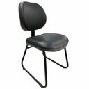 Ver imagem 1 de Cadeira Executiva Lisa Base Trapézio Martiflex Cor Preta