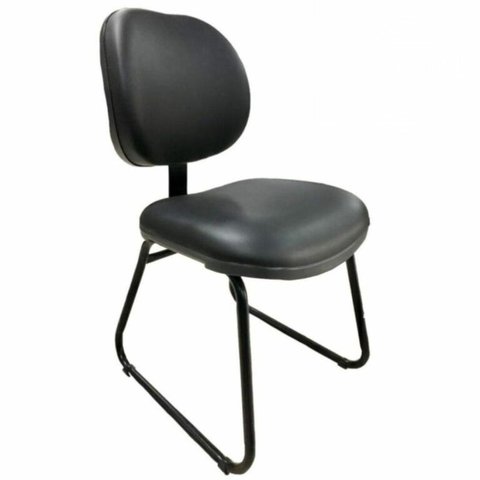 Cadeira Executiva Lisa Base Trapézio Martiflex Cor Preta
