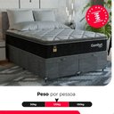 Ver imagem 5 de Cama Box Baú Casal Bipartido Colchão Comfort Class Pillowtop Preto/suede Cinza