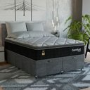 Ver imagem 7 de Cama Box Baú Casal Bipartido Colchão Comfort Class Pillowtop Preto/suede Cinza