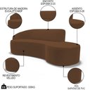 Ver imagem 3 de Sofá Living 3 Lugares 210cm Braço Esquerdo Mozart D06 Veludo Telha - Mpozenato