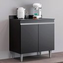 Ver imagem 2 de Balcão de Cozinha para Cooktop com Tampo 80cm Nina M05 Preto - Inoviza