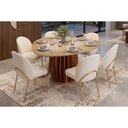 Ver imagem 1 de Mesa Sala Jantar Tokyo + 6 Cadeiras Lizy Freijo DJ Móveis