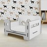 Cama pet em mdf para cachorro Valente com colchão Branco Amo Móveis - 1