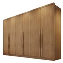 Ver imagem 3 de Guarda-Roupa Casal 6 Portas e 6 Gavetas 100% MDF Reno 276x236cm Marrom/Cumaru