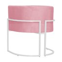 Ver imagem 5 de Kit 02 Poltrona Luana Suede Rosa Base Branca Luxo - Fm