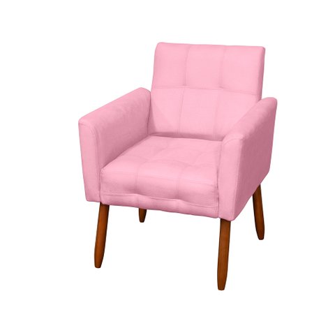Poltrona Stella Suede Rosa