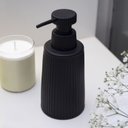 Ver imagem 5 de Porta sabonete líquido de cerâmica listras preto - Oikos