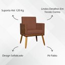 Ver imagem 2 de Kit 10 Poltrona para Recepção Lis Corino e Suede Cores - Terracota, Suede/corino