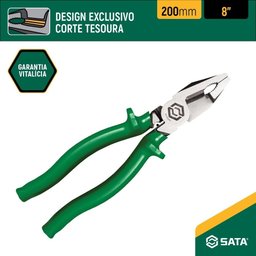 Alicate Universal Corte Tesoura 8 Sata Isolado - 2 Alicate Universal Corte Tesoura 8 Sata Isolado - 2