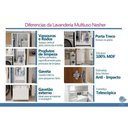 Ver imagem 4 de Armário Multiuso Marquesa 2 Portas 2 Gavetas MDF 70cm Greige