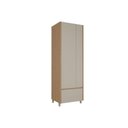 Ver imagem 3 de Armário Multiuso Marquesa 2 Portas 2 Gavetas MDF 70cm Greige