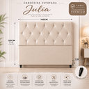 Ver imagem 2 de Cabeceira Casal de Cama Box Estofada Eliana 140 cm Veludo