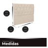 Cabeceira Casal de Cama Box Estofada Eliana 140 Cm Veludo - 5