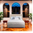 Ver imagem 2 de Cabeceira Casal de Cama Box Estofada Eliana 140 Cm Veludo