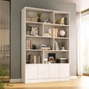 Ver imagem 1 de Estante de Livros 100% Mdf 4 Portas 8 Nichos Versatile