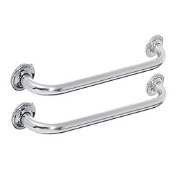 Alça Apoio Banheiro Inox Kit 2 uni Cadeirante Idoso Acessibilidade Deficiente - 1