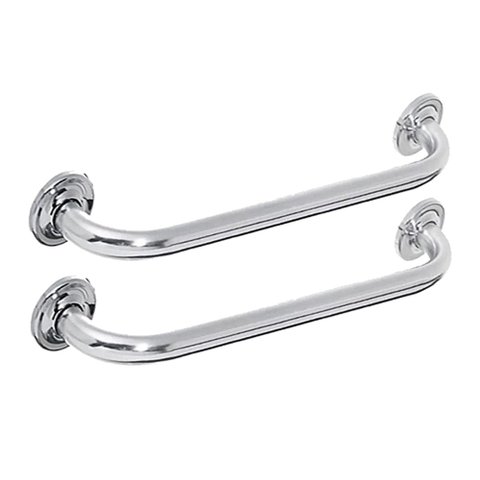 Alça Apoio Banheiro Inox Kit 2 uni Cadeirante Idoso Acessibilidade Deficiente