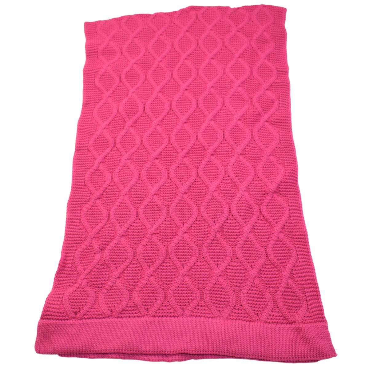 Peseira de tricot cama Queen 60 x 220cm arabescos Rosa Pink - 1