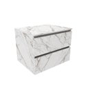 Ver imagem 7 de Gabinete Banheiro Suspenso Com Cuba Inclusa e 2 Gavetas 60cm Cor: Mármore Branco