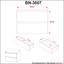 Ver imagem 3 de Gabinete Banheiro Suspenso Com Cuba Inclusa e 2 Gavetas 60cm Cor: Mármore Branco