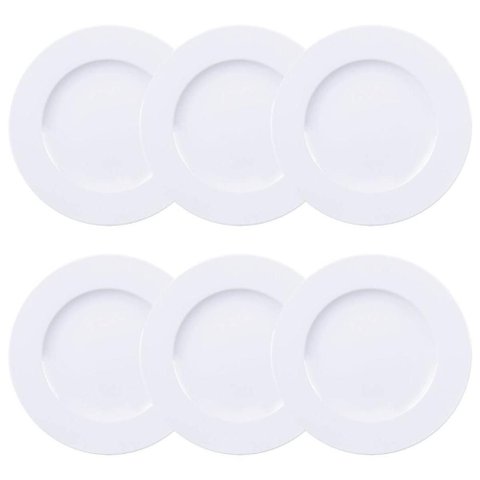 Conjunto 6 Pratos Rasos de Jantar 28cm Branco Porcelana Maria Augusta Tramontina