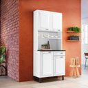 Ver imagem 2 de Kit de Cozinha Compacta em Aço 4 Portas 1 Gaveta 80cm Branca Pratika - Itatiaia - Kit-80 4pt 1gv pra