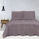 Ver imagem 1 de Colcha Velvet Veludo - Casal - com Porta Travesseiros - Rose - Camesa