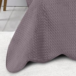 Colcha Velvet Veludo - Casal - com Porta Travesseiros - Rose - Camesa - 3
