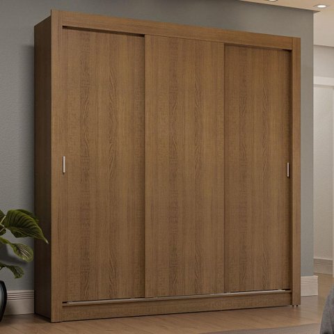 Guarda-roupa Casal 3 Portas de Correr Rustic Sublime Plus Madesa