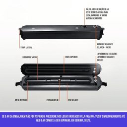Seladora a Vácuo de Alimentos Doméstica Portátil Bivolt - 4