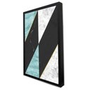 Ver imagem 2 de Quadro Decorativo Caixa Geométrico Mármore Delux Tacolado Moldura Caixa Alta 4,5cm Madeira com Vidro
