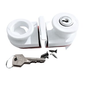 Fechadura de Envidraçamento de Sacada Vidro 8 mm Branco