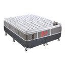 Ver imagem 1 de Cama Box Queen: Colchão Molas Pocket Ensacadas Castor Light Stress Oxygen New + Base Crc Suede Gray
