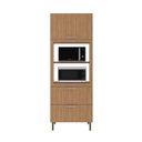 Ver imagem 5 de Armário Torre Quente para Cozinha 80cm Nicho Forno Micro Freijó Cz3142