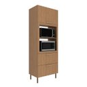 Ver imagem 2 de Armário Torre Quente para Cozinha 80cm Nicho Forno Micro Freijó Cz3142