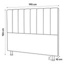 Ver imagem 3 de Cabeceira Cama Box Casal King Cora 195cm Suede Cinza Escuro