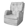 Poltrona de Amamentação Ludmila com Balanço e Puff Veludo Cinza - Phoenix Baby - 3