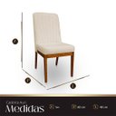 Ver imagem 6 de Kit 4 Cadeiras Auri para Sala de Jantar Cozinha Madeira Maciça Veludo Bege