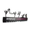 Porta Medalhas Ginástica Ritmica Fem Adesivo Minhas Conquistas branco e pink para até 50 medalhas - 1