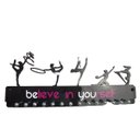 Ver imagem 2 de Porta Medalhas Ginastica Ritmica Fem Adesivo Believe in yourself pink e branco até 50 medalhas