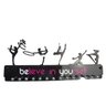 Porta Medalhas Ginastica Ritmica Fem Adesivo Believe in yourself pink e branco até 50 medalhas - 2