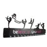 Porta Medalhas Ginastica Ritmica Fem Adesivo Believe in yourself pink e branco até 50 medalhas - 1