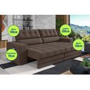 Ver imagem 2 de Sofá Oscar Plus 2,06m Retrátil/reclinável Suede Marrom - Xflex