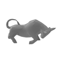 Ver imagem 1 de Touro Bull Wall Street Geométrico Decoração 3d Low Poly:cinza