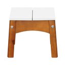 Ver imagem 4 de Banco Infantil Áustria Madeira Maciça Assento Mdf Laqueado - Amêndoa/branco