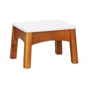 Ver imagem 1 de Banco Infantil Áustria Madeira Maciça Assento Mdf Laqueado - Amêndoa/branco