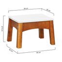 Ver imagem 2 de Banco Infantil Áustria Madeira Maciça Assento Mdf Laqueado - Amêndoa/branco