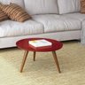 Mesa de Centro Sala de Estar Recepção 60cm Pés Palito Tailân Vermelho - Gran Belo - 4